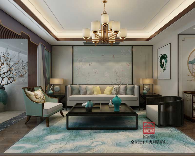 國賓壹號147平米新中式風(fēng)格裝修設(shè)計(jì)圖