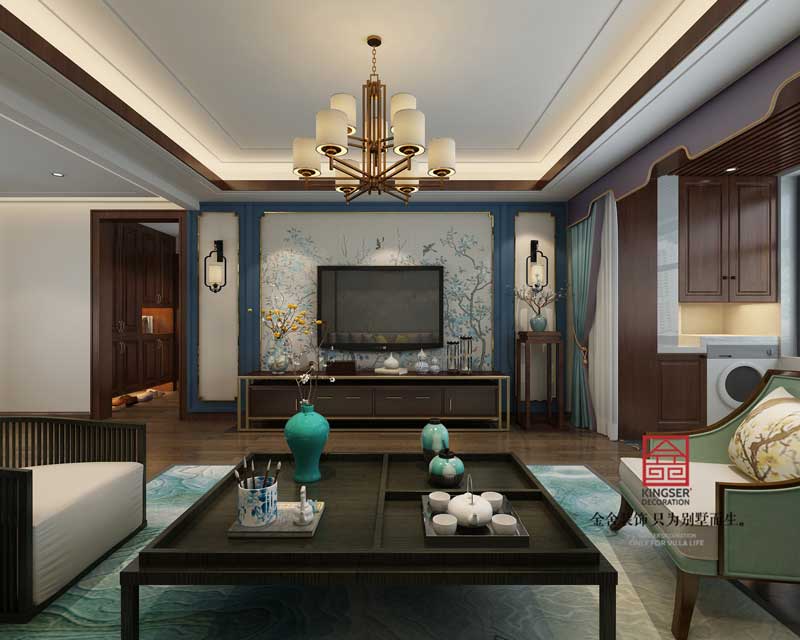 國賓壹號147平米新中式風(fēng)格裝修設(shè)計(jì)圖