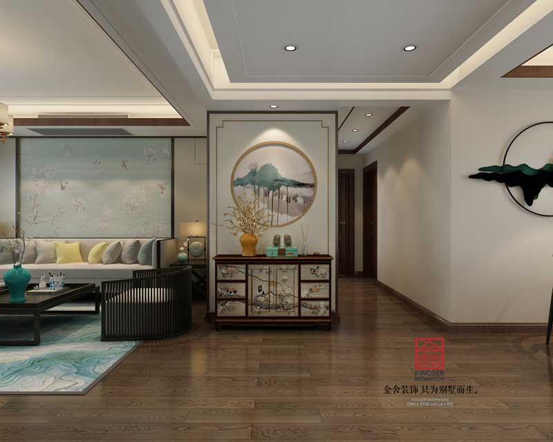 國賓壹號147平米新中式風(fēng)格裝修設(shè)計(jì)圖