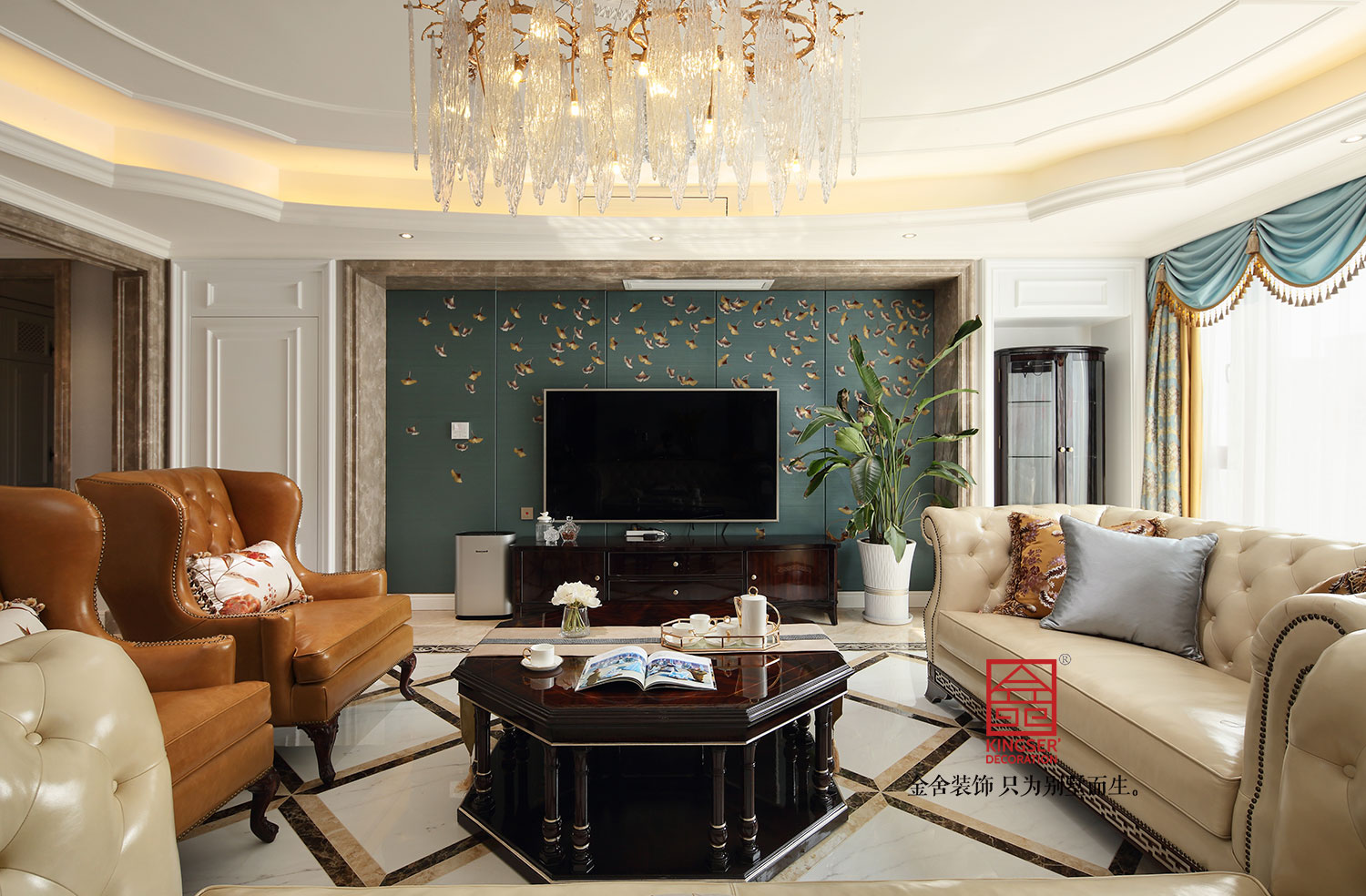 天山九峯210平米歐式風格裝修實景