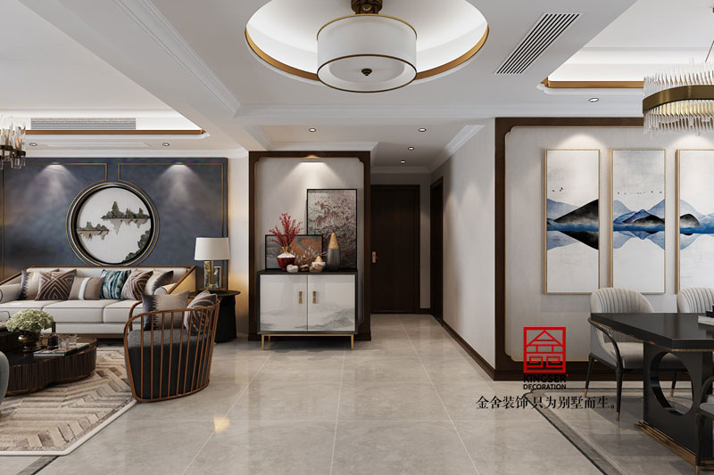 天山國賓壹號-新中式輕奢-玄關