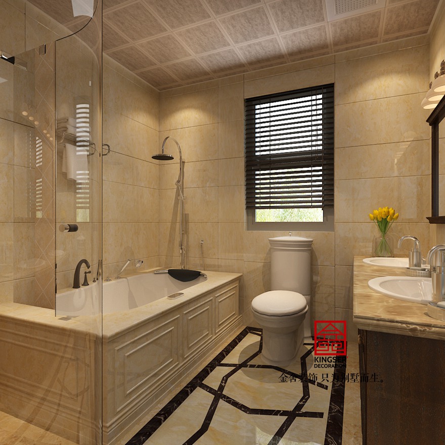 鑫界王府400平米古典美式風格裝修設計