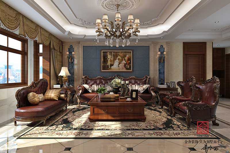 紫晶悅城200平米新古典風格裝修效果圖