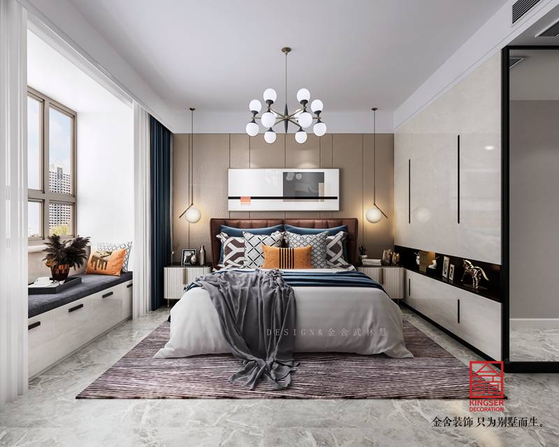 保利拉菲公館裝修-現代風格-臥室