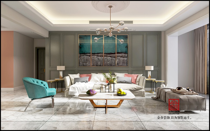 金悅府129平米現代輕奢裝修效果圖