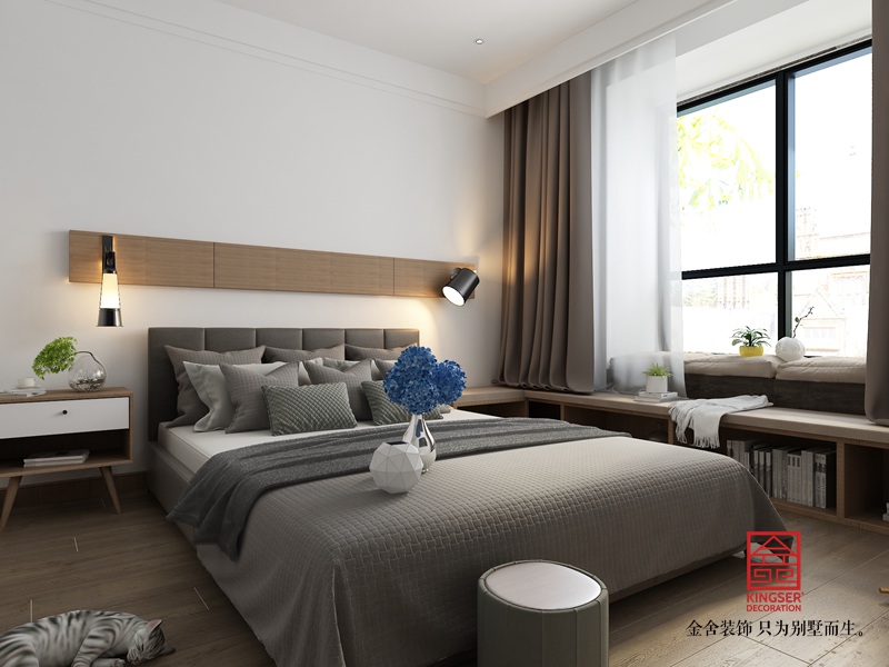 大者140平米裝修-現代風格-臥室