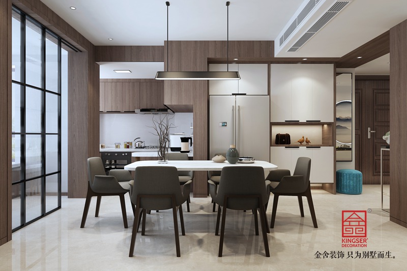 榮盛華府178平裝修-現代風格-餐廳