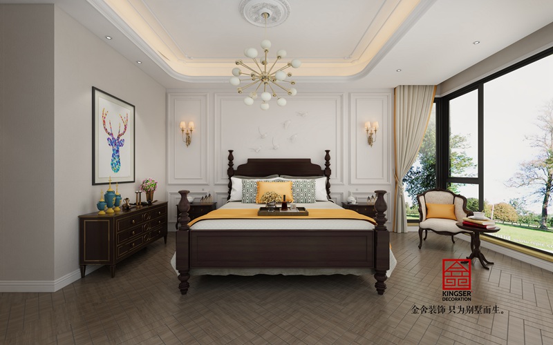 融創中心155平新古典風格裝修設計-臥室