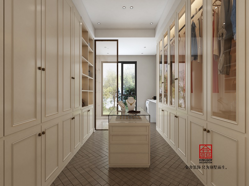 融創中心155平新古典風格裝修設計-衣帽間