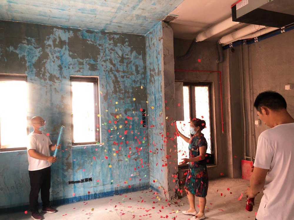 西山一號別墅裝修施工開工現場