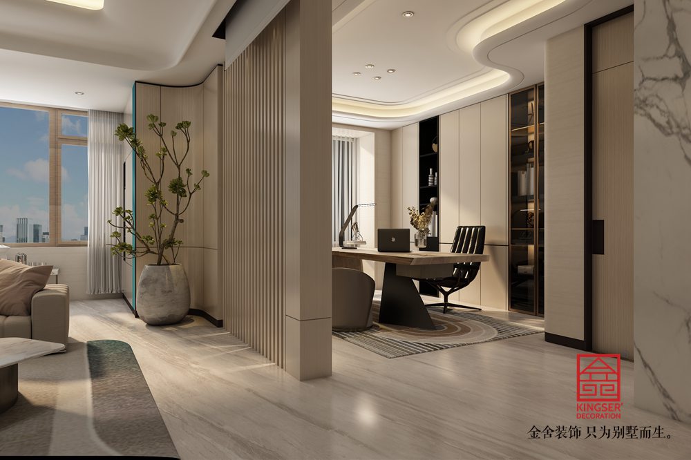 榮盛華府205平米裝修-現代風格-客廳