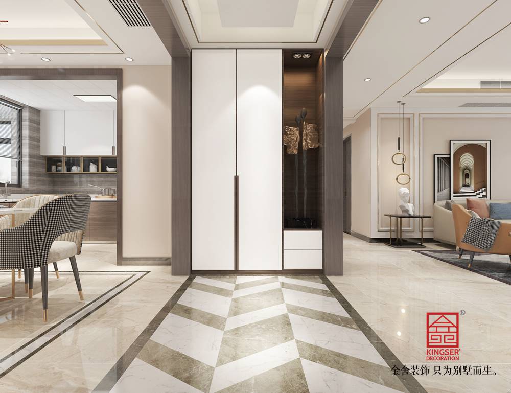 榮盛華府178平米裝修-輕奢風格-玄關