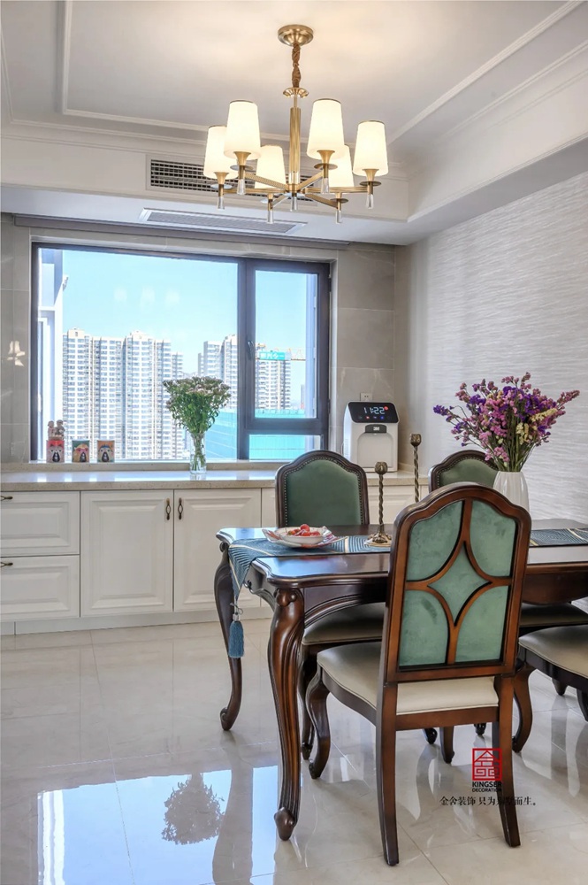 天山國賓壹號145平米簡約美式裝修實(shí)景