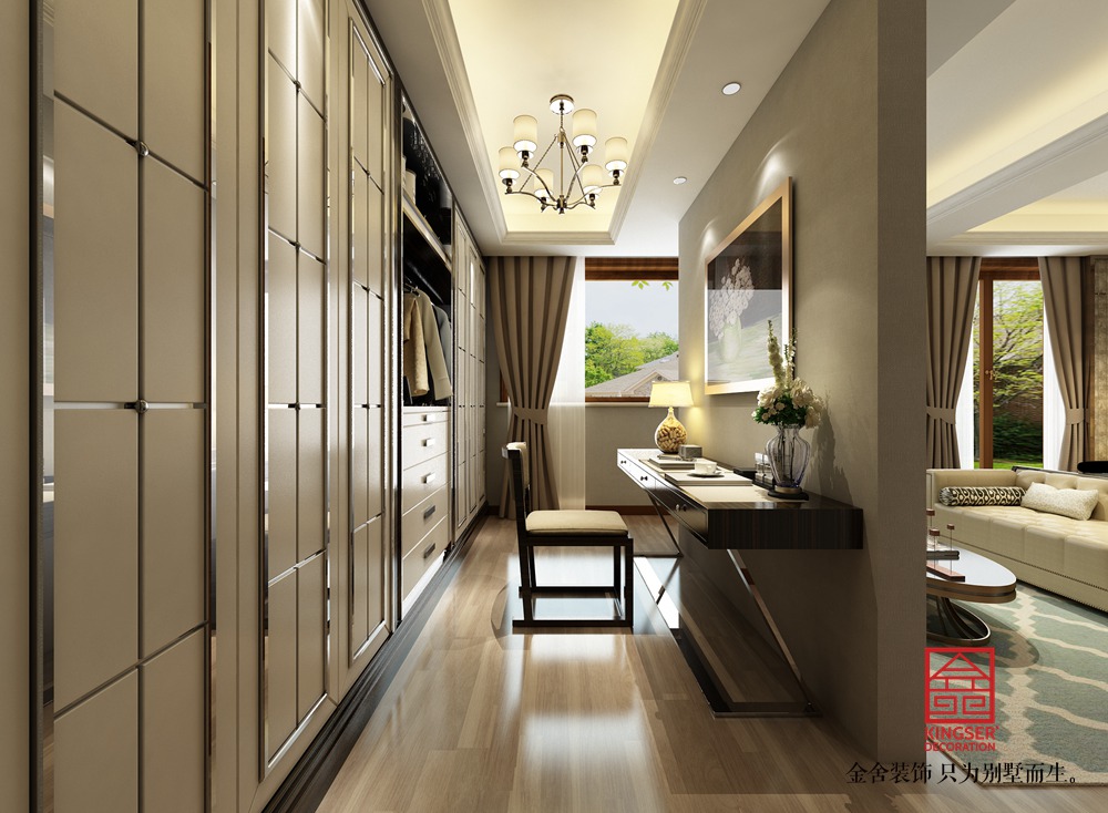 大者別墅500平米歐式風格裝修-衣帽間