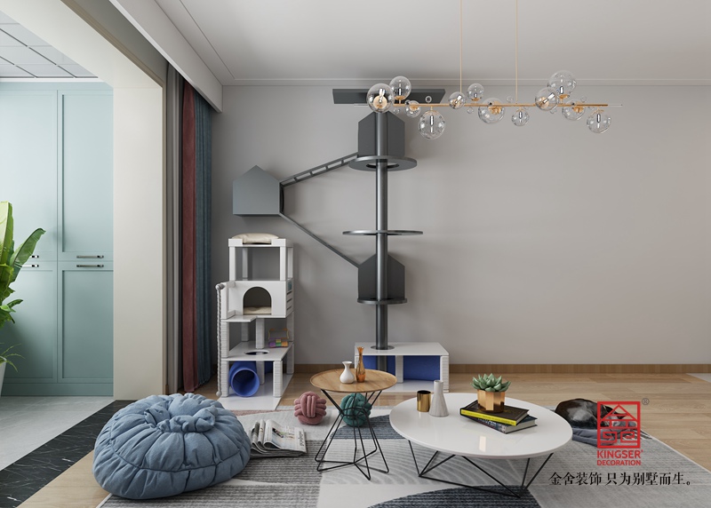 天山國賓壹號116平米北歐風格裝修效果圖