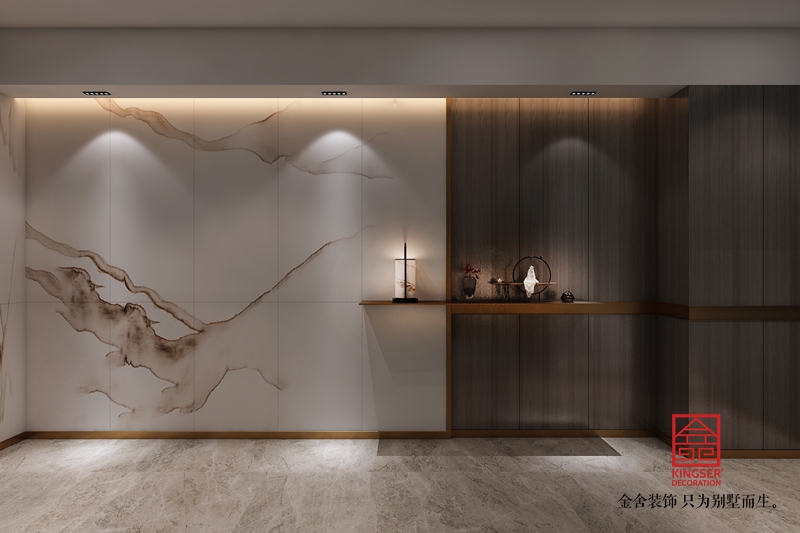 新樂私人會所400平米中式裝修-玄關