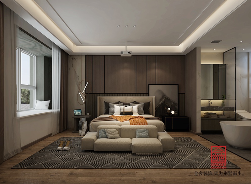 榮盛城140平米裝修-現代極簡-臥室