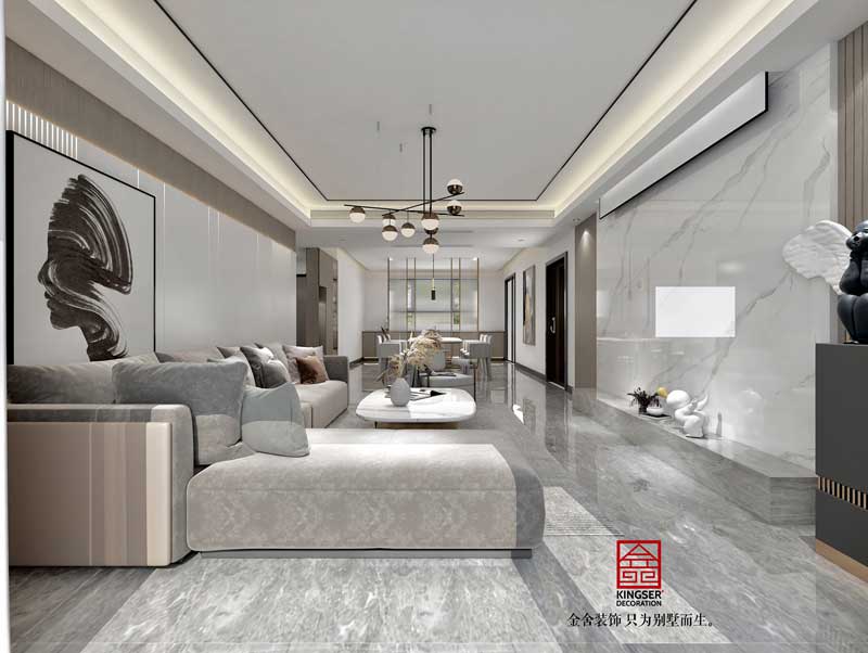 鉑宮后海180平現代輕奢風格效果圖