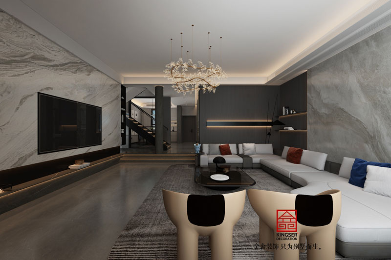 衡水南苑別墅裝修320平米現代風格效果圖