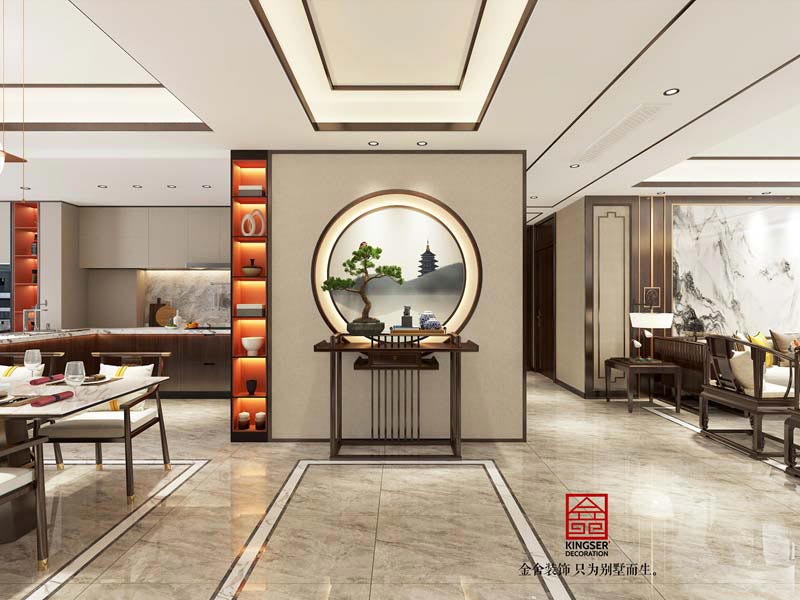 榮盛華府中式風格裝修效果圖-玄關