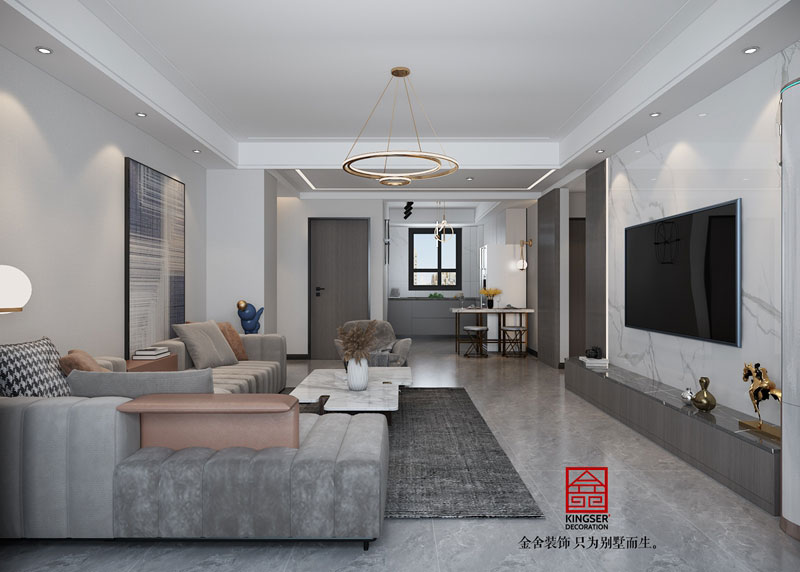 麗景藍灣114平米現代簡約風格效果圖