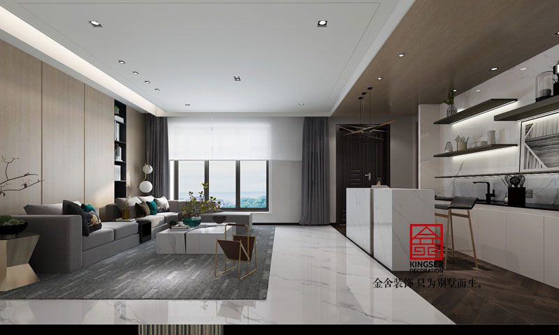 復(fù)式別墅裝修新中式風格效果圖