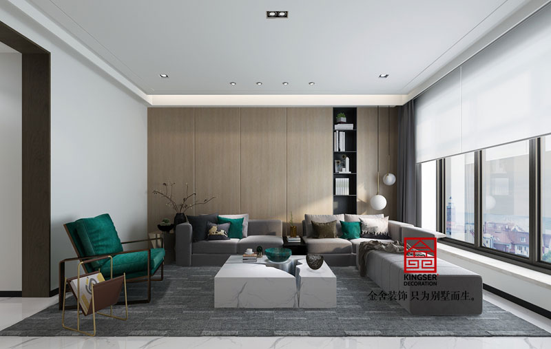 復(fù)式別墅裝修新中式風格效果圖