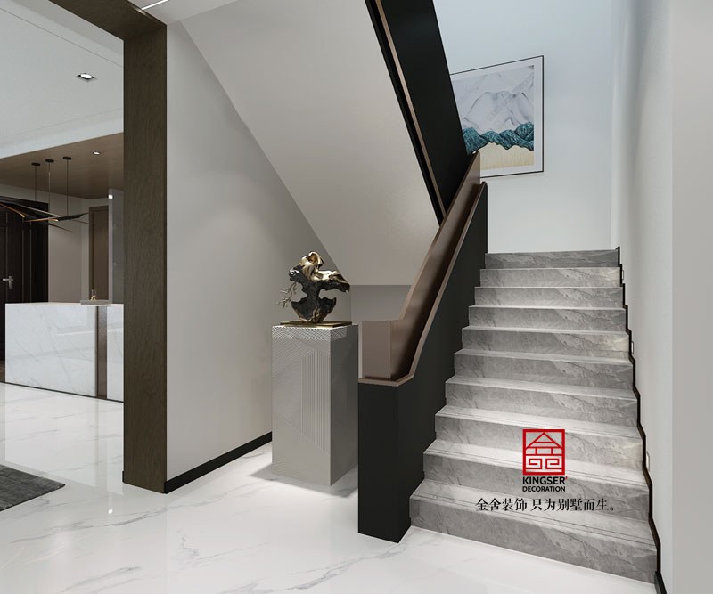 復(fù)式別墅裝修新中式風格效果圖