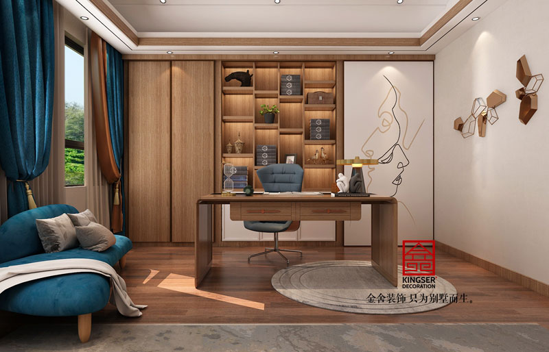 復(fù)式別墅裝修新中式風格效果圖