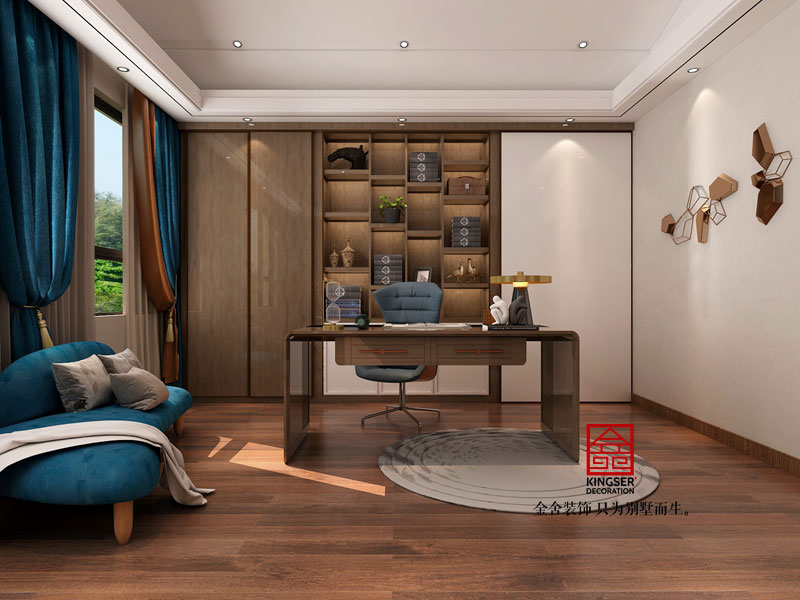 復(fù)式別墅裝修新中式風格效果圖