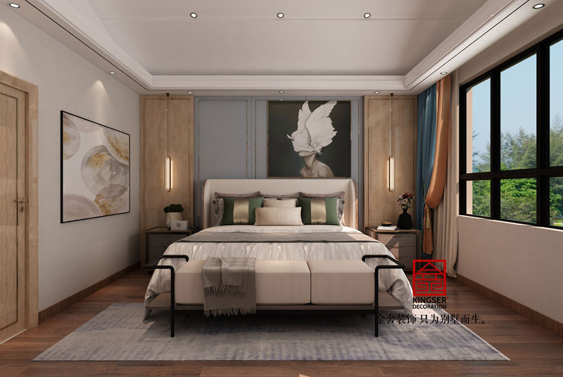 復(fù)式別墅裝修新中式風格效果圖