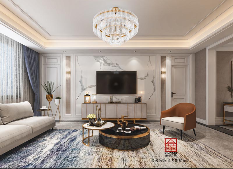 國赫天著155㎡現代輕奢風格裝修效果圖