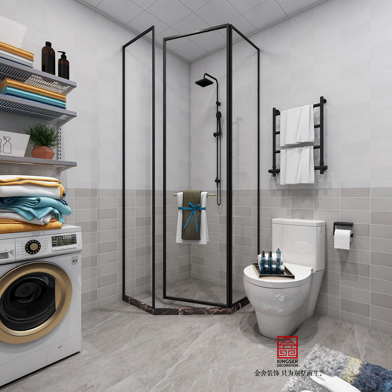 石家莊榮盛城裝修140平現代風格效果圖