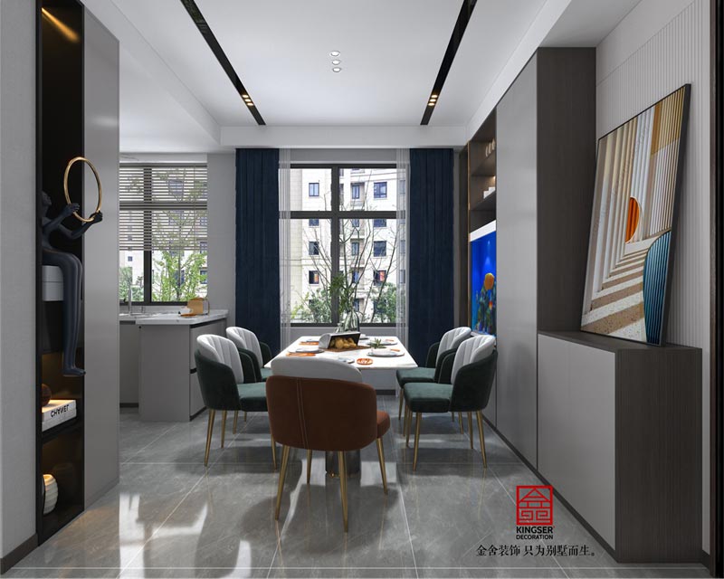 融創中心127平米現代輕奢風格裝修設計