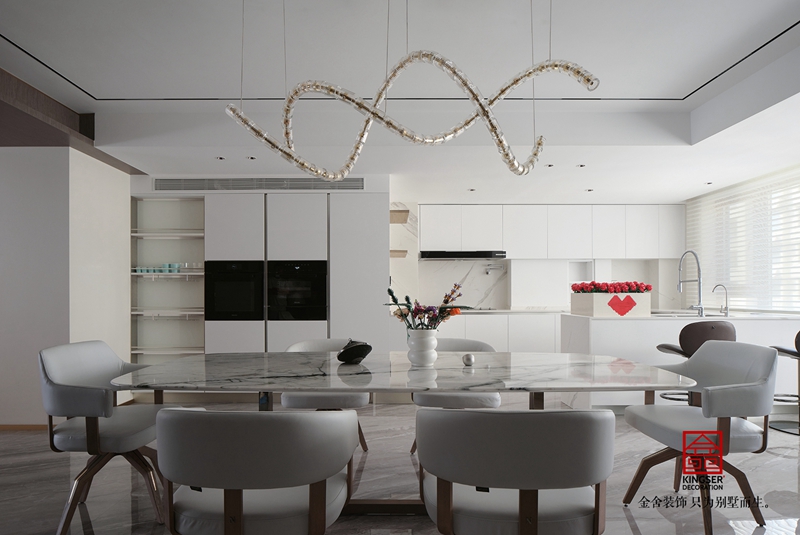 榮盛華府現代風格裝修實景圖-餐廳