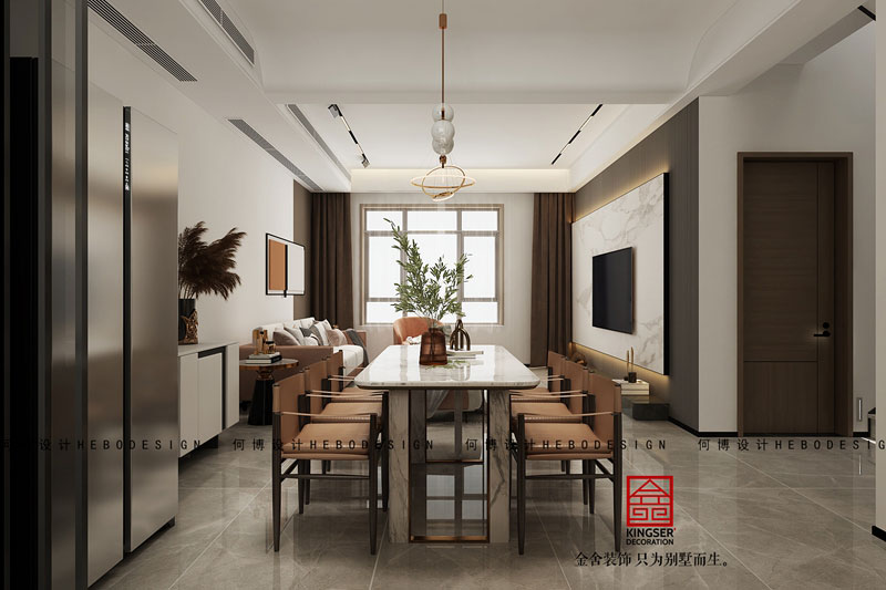 西山林語現代風格裝修效果圖-餐廳