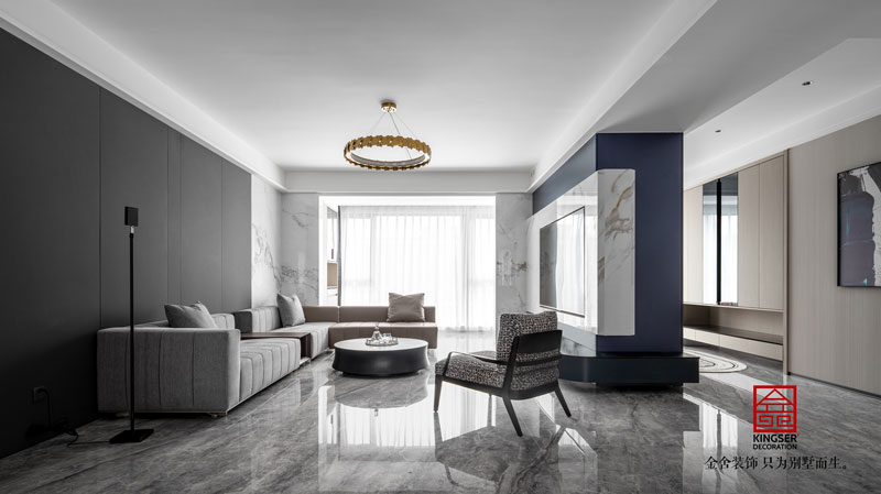 融創(chuàng)中心217㎡現(xiàn)代風格裝修實景圖