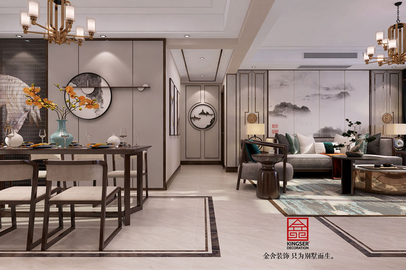 國賓壹號新中式風格裝修效果圖-玄關