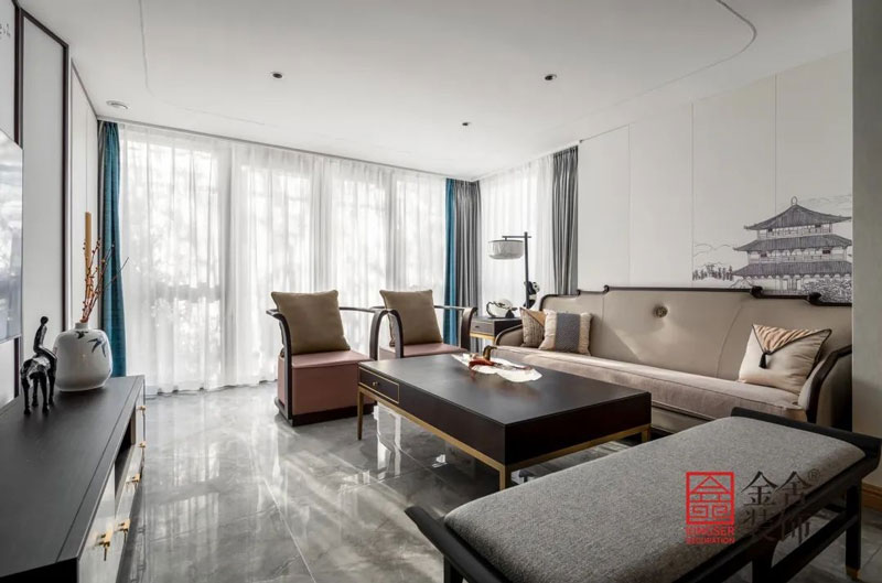 大者別墅裝修設計新中式風格實景圖