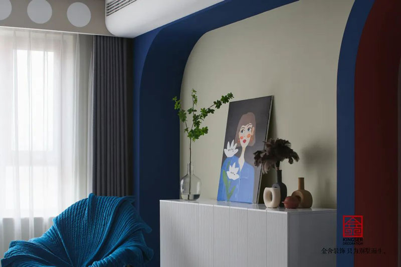 秀水名邸120㎡孟菲斯風格裝修設計