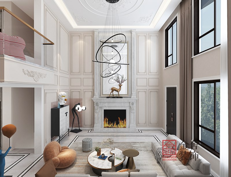 榮盛御府現代風格185平裝修效果圖