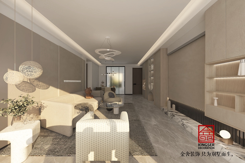 九里晴川洋房142平現(xiàn)代簡約裝修設(shè)計