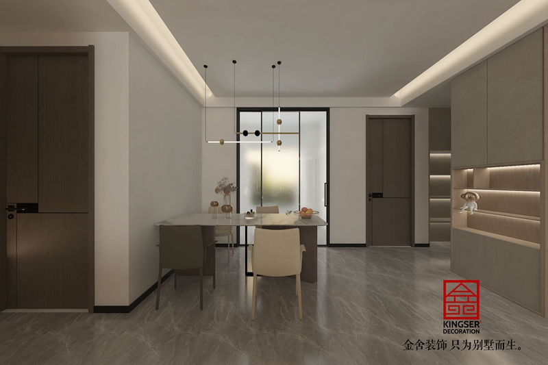 九里晴川洋房142平現(xiàn)代簡約裝修設(shè)計