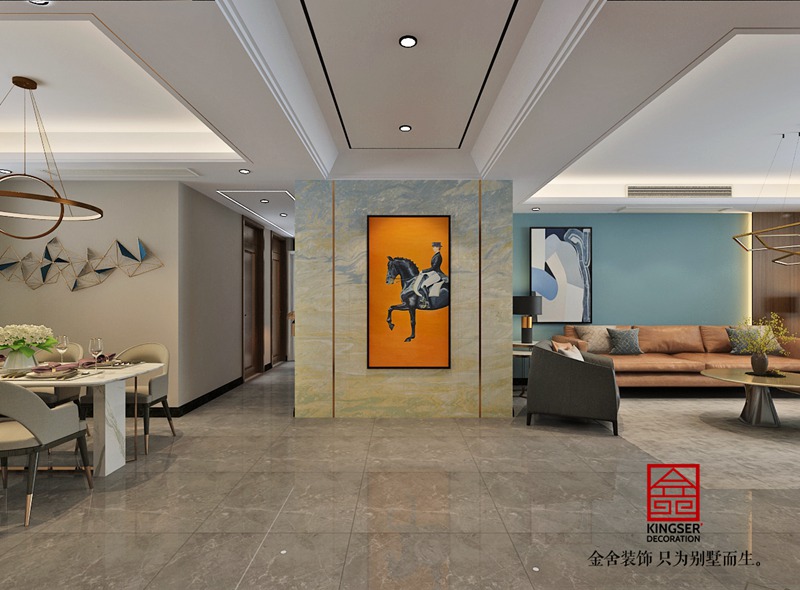 榮盛城210㎡現代簡約風格裝修效果圖