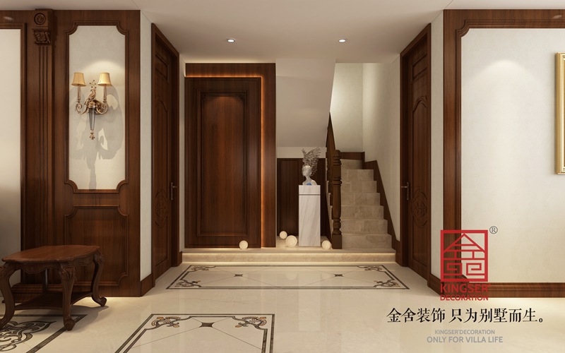 漢王府頂躍裝修140平米傳統美式效果圖