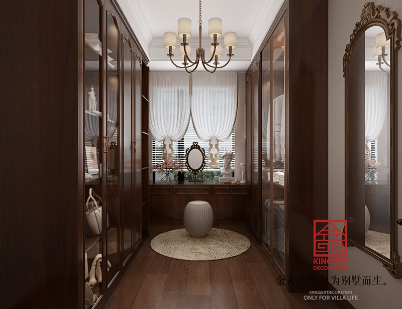 漢王府頂躍裝修140平米傳統美式效果圖