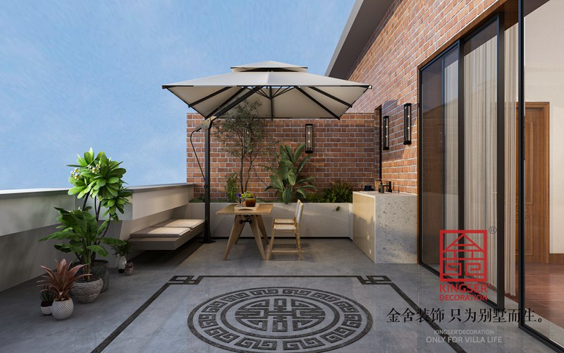 漢王府頂躍裝修140平米傳統美式效果圖