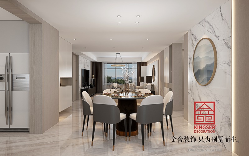 榮盛遠見178平現代新中式風格裝修效果圖