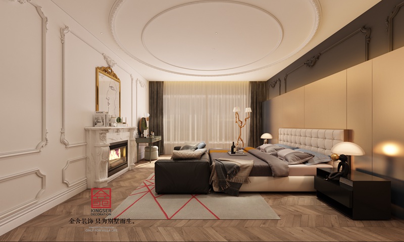 恒大華府280㎡現代法式風格裝修效果圖