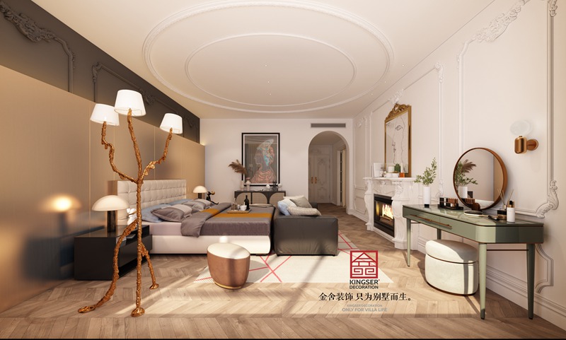 恒大華府280㎡現代法式風格裝修效果圖